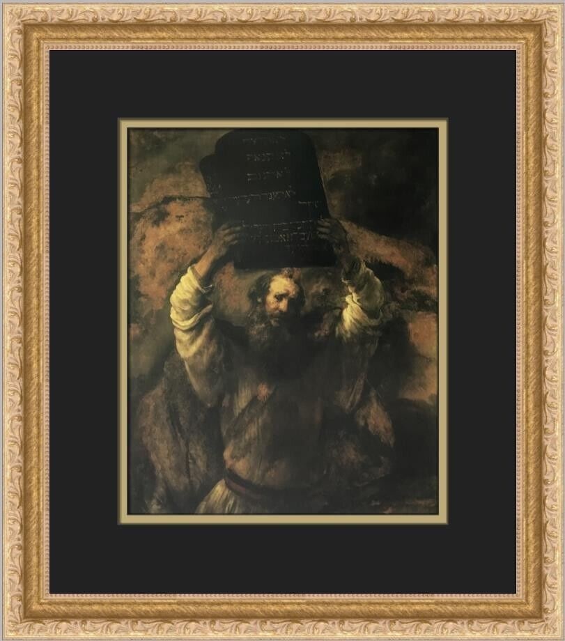 Rembrandt van Rijn Moses Breaking the Tablets of the Law Custom Framed Print: Rembrandt van Rijn Moses Breaking the Tablets of the Law Custom Framed Print Unit Of Sale: Single Piece Artist: Rembrandt van Rijn Size: Medium Item Length: 14 in Region Of Origin: United States Frami