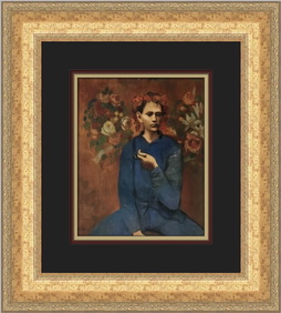 Vintage 1954 Picasso “Boy with a Pipe” Portrait Art Print Vintage 1954 Picasso “Boy with a Pipe” Portrait Art Print