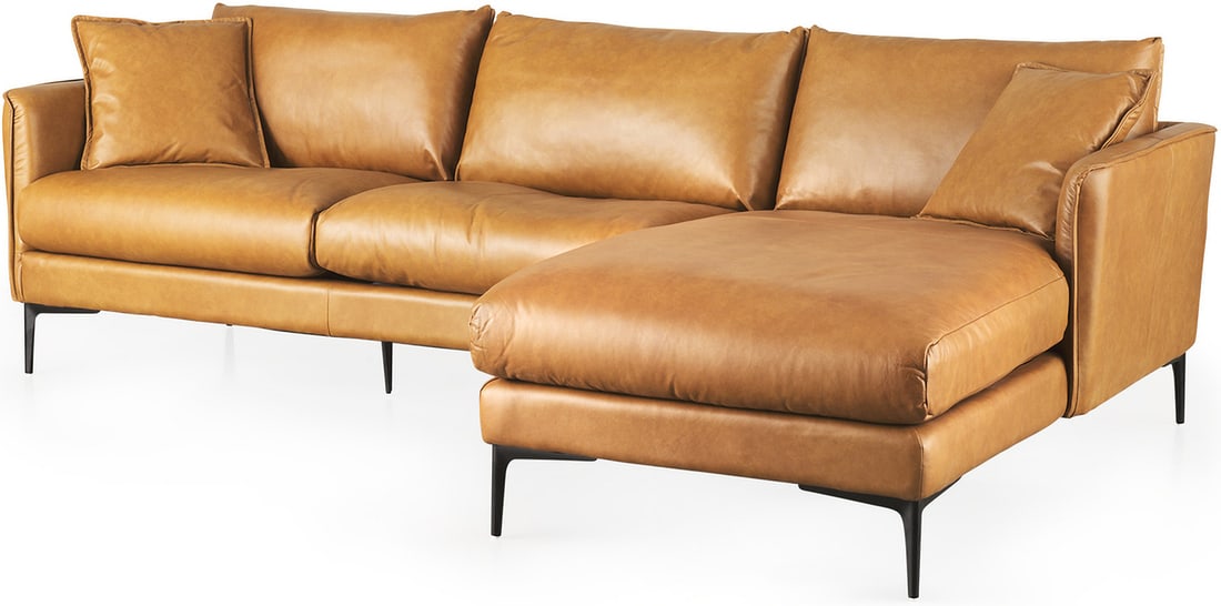 Lake Como Sofa In Tan: Lake Como Sofa In Tan The Lake Como sectional sofa measures:Sofa Portion: 71"L x 36.5"D x 34"H (without pillow 27"H)Chaise Portion: 37"L x 67.5"D x 34"H (without pillow 27"H)Overall Sectional: 108"L x