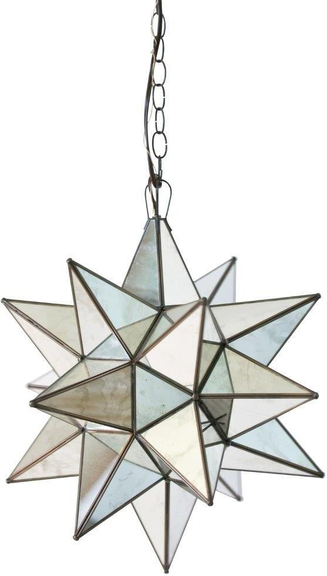 Star Antique Mirror Large Chandelier: Star Antique Mirror Large Chandelier Whether you intstall one or group several together, our extra large, moravian star chandelier with antique mirrors brings beautiful sparkle to your decor throughou