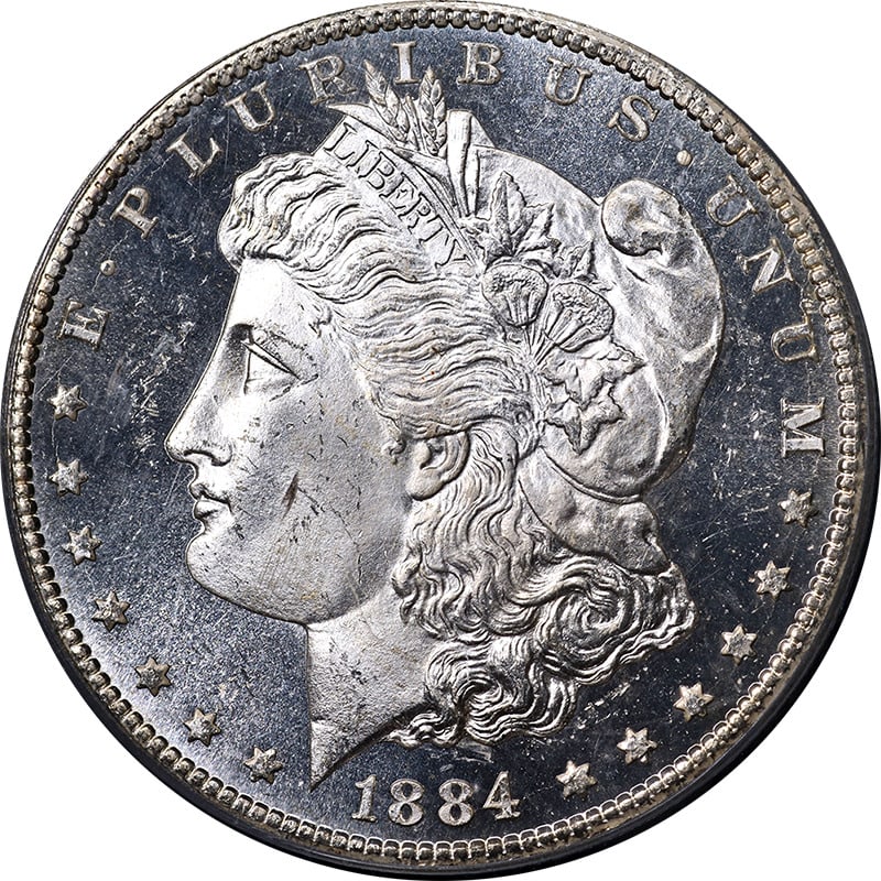 1884-CC Morgan Silver Dollar PCGS MS65 DMPL Superb Eye Appeal Strong Strike: 1884-CC Morgan Silver Dollar PCGS MS65 DMPL Superb Eye Appeal Strong Strike Certification: PCGS Circulated/Uncirculated: Uncirculated Composition: Silver Mint Location: Carson City Grade: MS65 DMPL Ce