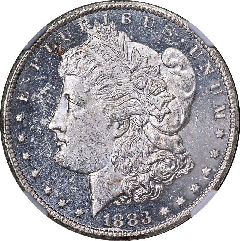 1883-CC Morgan Silver Dollar NGC MS62 DPL Blast White Strong Strike: 1883-CC Morgan Silver Dollar NGC MS62 DPL Blast White Strong Strike Certification: NGC Circulated/Uncirculated: Uncirculated Composition: Silver Mint Location: Carson City Grade: MS62 DPL Certificatio