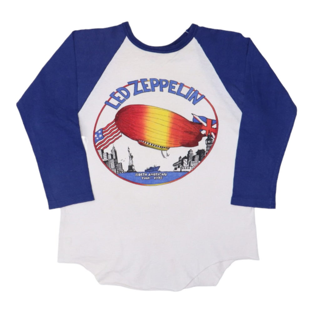 1975 Led Zeppelin North American Tour Jersey Shirt: 1975 Led Zeppelin North American Tour Jersey Shirt Original vintage 1975 Led Zeppelin North American Tour Jersey Shirt. This is a true vintage shirt, not a modern reproduction. Sizes vary so please us