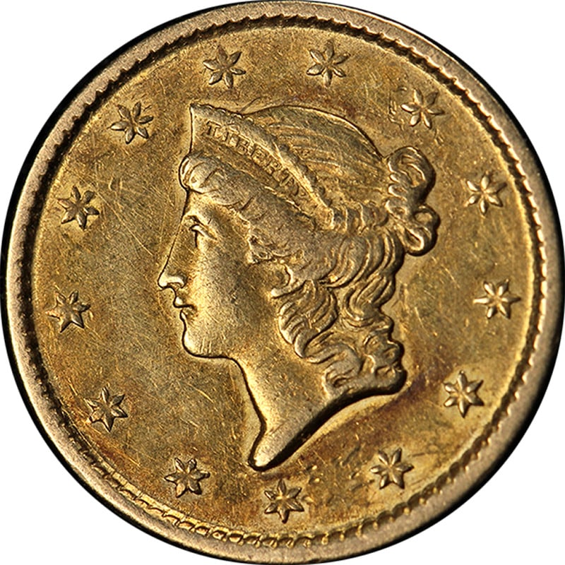 1850-P Ty 1 Liberty Gold $1 Nice XF/AU Nice Eye Appeal Nice Strike: 1850-P Ty 1 Liberty Gold $1 Nice XF/AU Nice Eye Appeal Nice Strike Certification: Uncertified Circulated/Uncirculated: Circulated Mint Location: Philadelphia Grade: Nice XF/AU Composition: Gold Year: 
