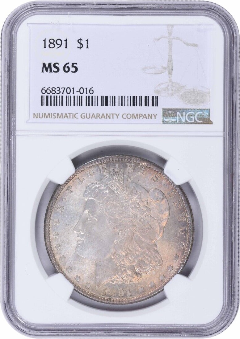 1891 Morgan Silver Dollar MS65 NGC: 1891 Morgan Silver Dollar MS65 NGC Certification: NGC Circulated/Uncirculated: Uncirculated Year: 1891 Composition: 90% Silver 10% Copper Mint Location: Philadelphia Km Number: 110 Denomination: $1 Gr