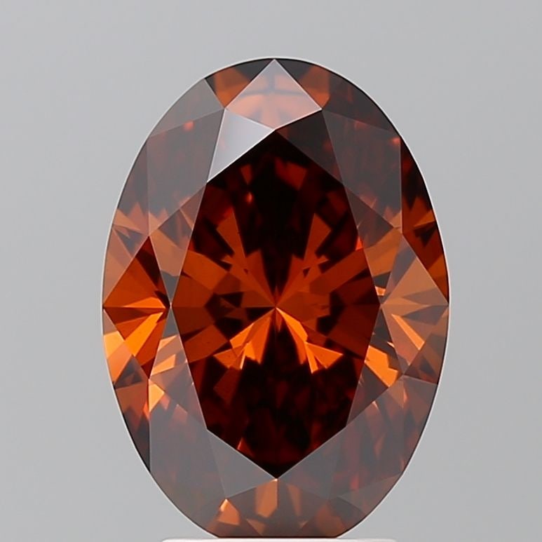 Loose Diamond - OVAL 3.53ct Fancy Orange VS1: Loose Diamond - OVAL 3.53ct Fancy Orange VS1 Source: This is a real non-mined Diamond that has been grown in a lab Shape: OVAL Carats: 3.53 Color: Fancy Orange Certification: IGI Video:
