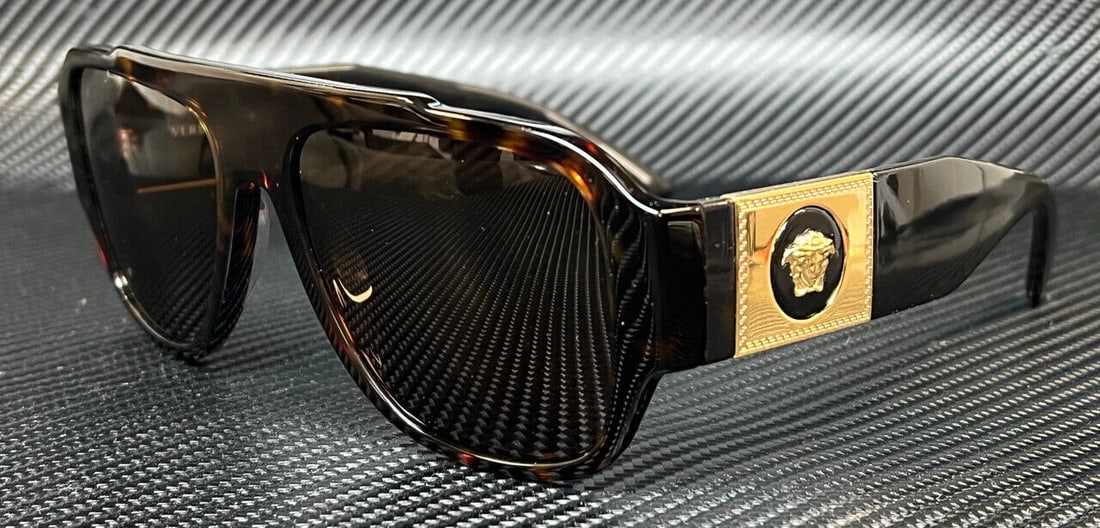 VERSACE VE4436U 108 73 Havana Brown Dark Men's 57 mm Sunglasses: VERSACE VE4436U 108 73 Havana Brown Dark Men's 57 mm Sunglasses Frame Color: Brown Uv Protection: UV400 Type: Sunglasses Frame Material: Plastic Acetate Style: Aviator Features: Lightweight Lens Color