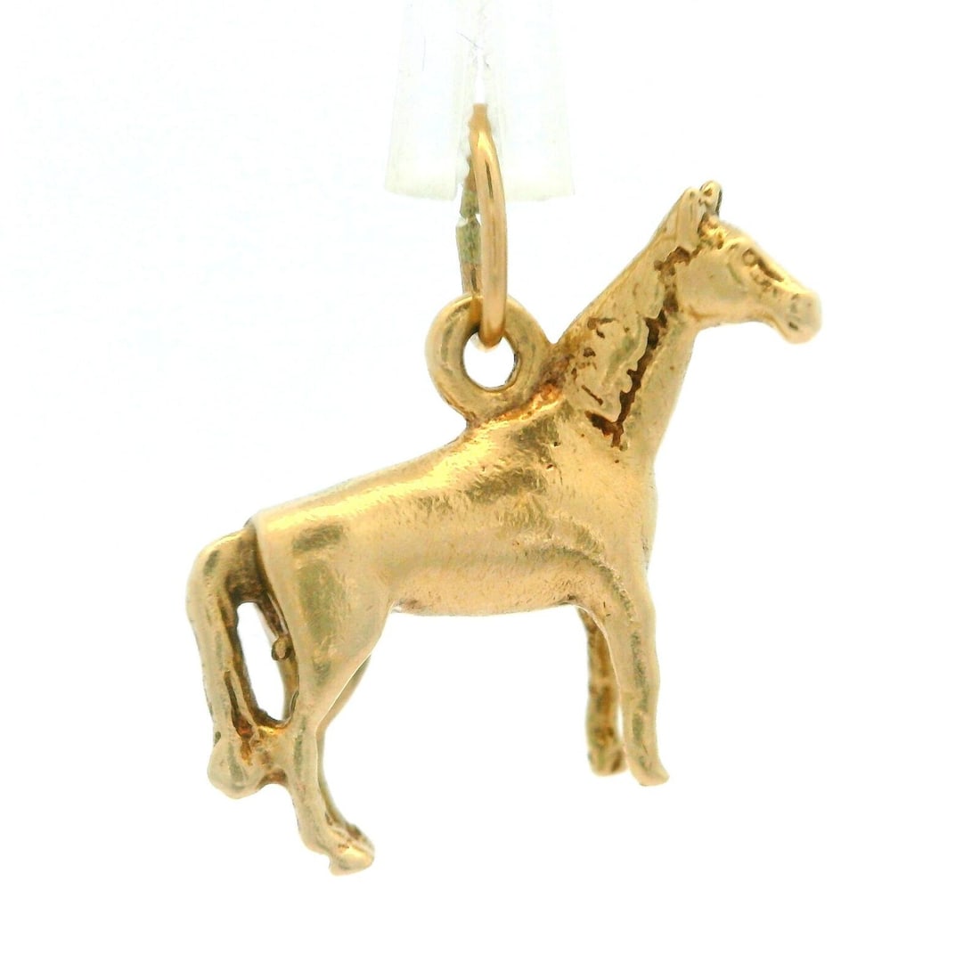 Vintage 12K Yellow Gold 3D Horse Charm Pendant 2.92 Grams: Vintage 12K Yellow Gold 3D Horse Charm Pendant 2.92 Grams This Vintage Collectible 12k Yellow Gold 3D Detailed Horse Charm Pendant is a stunning piece for charm bracelets or as a standalone accessory.