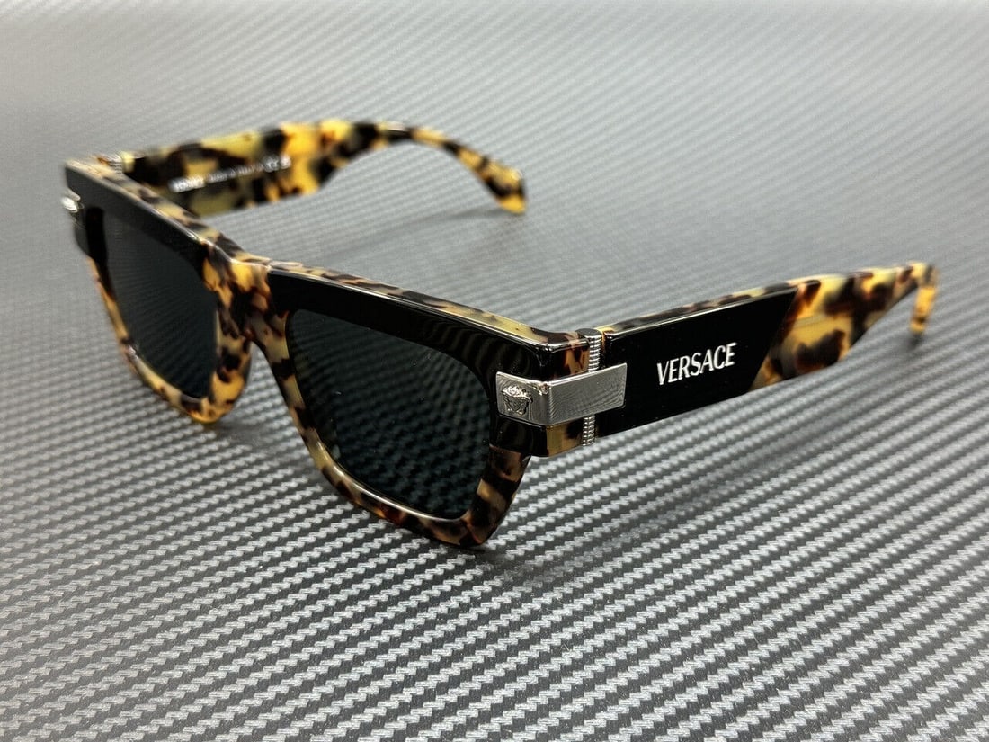 VERSACE VE4464 545687 Black Havana Brown Grey Men's 52 mm Sunglasses: VERSACE VE4464 545687 Black Havana Brown Grey Men's 52 mm Sunglasses Frame Color: Black Type: Sunglasses New The MYNT Guarantee: All items in this auction are guaranteed to be 100% authentic. At Your