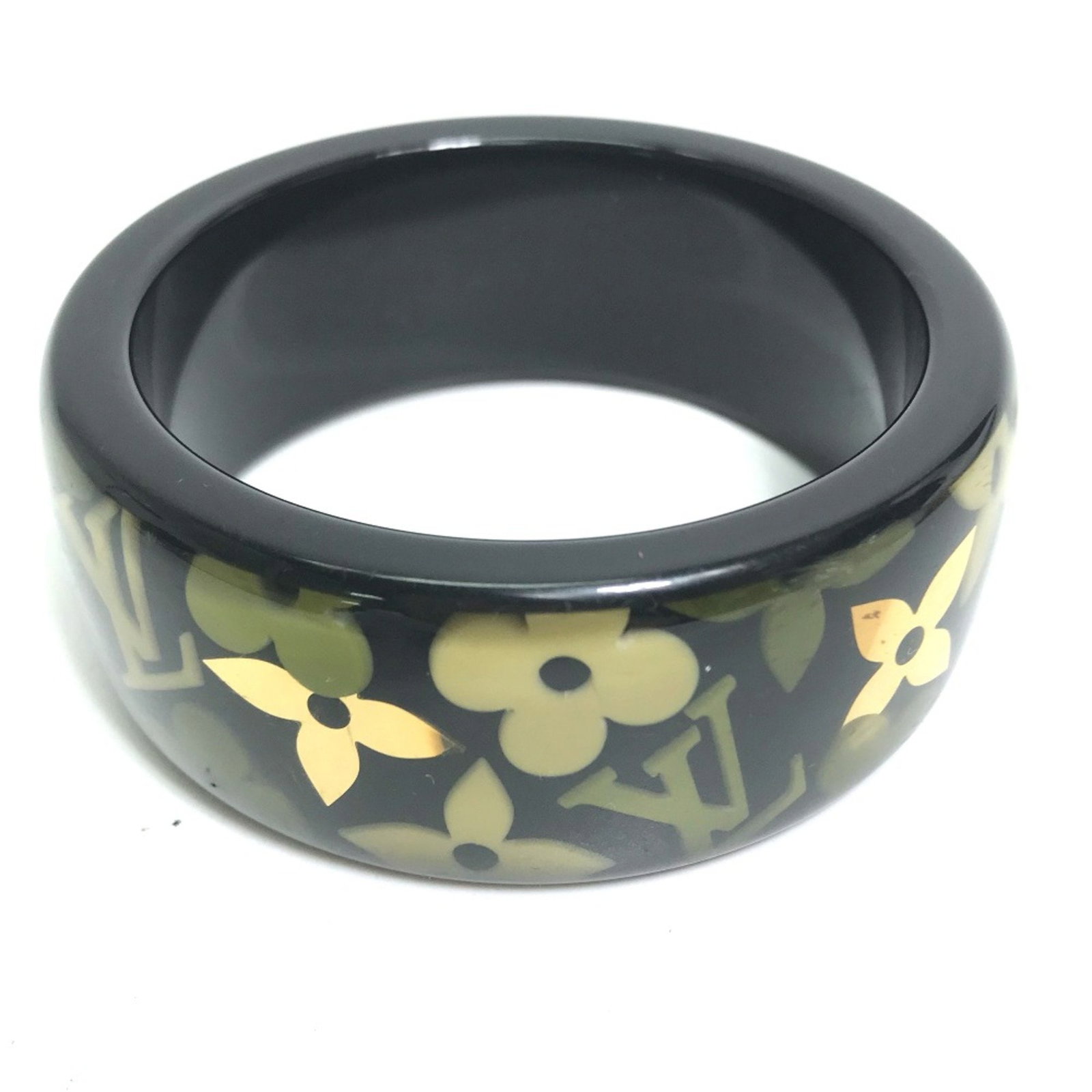 Louis Vuitton M65638 Thick bangle accessories Bracelet Bangle Black: Louis Vuitton M65638 Thick bangle accessories Bracelet Bangle Black Brand: Louis Vuitton Model: M65638 Type: Bangle Material: Other Color: Black Gender: Women Size: Band Length: 7.3inch / 18.5cmBand W
