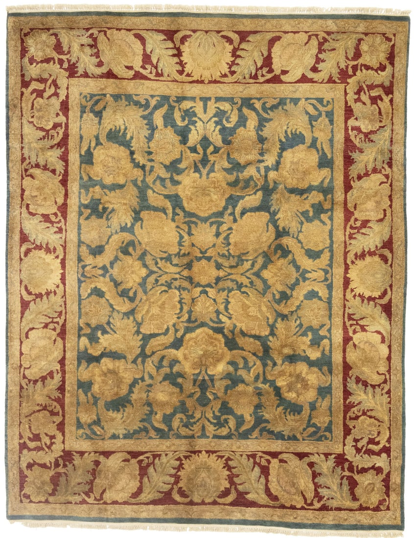 Agra Jaipur 8x10 Handmade Oriental Rug Floral Style Home Decor Carpet: Agra Jaipur 8x10 Handmade Oriental Rug Floral Style Home Decor Carpet Free continental US Shipping 'Type: Area Rugs Size: 8"0 x 10"2 Color: Muted Colors: Teal Golden Beige Scarlet Red etc Weave: Hand-