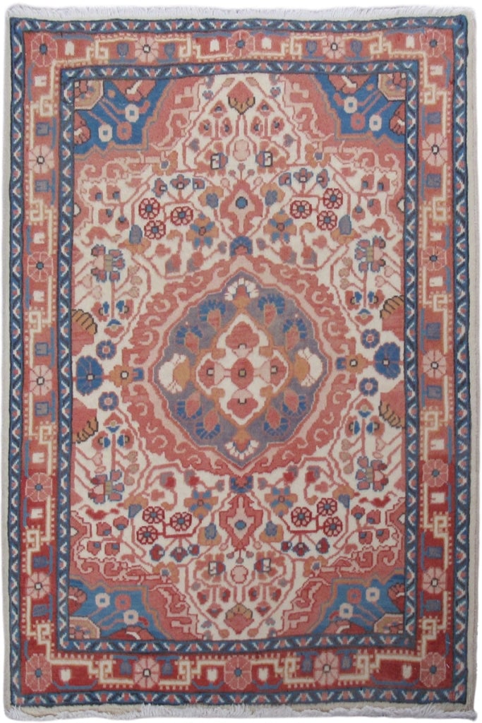2.10 x 3 Ivory Persian Designs Woven Handmade Jozan Style Rug: 2.10 x 3 Ivory Persian Designs Woven Handmade Jozan Style Rug Free continental US Shipping This rug is handcrafted by talented Persian artisans. With traditional Persian designs woven throughout, it e