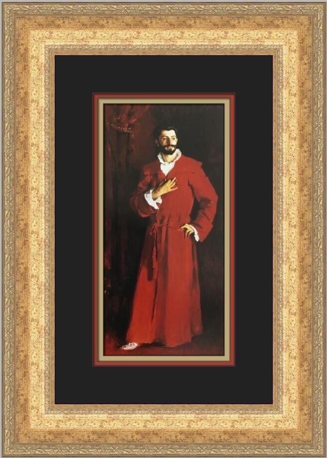 John Singer Sargent Dr Pozzi at Home Custom Framed Print: John Singer Sargent Dr Pozzi at Home Custom Framed Print Unit Of Sale: Single Piece Artist: John Singer Sargent Size: Medium Item Length: 14 in Region Of Origin: United States Framing: Matted & Framed