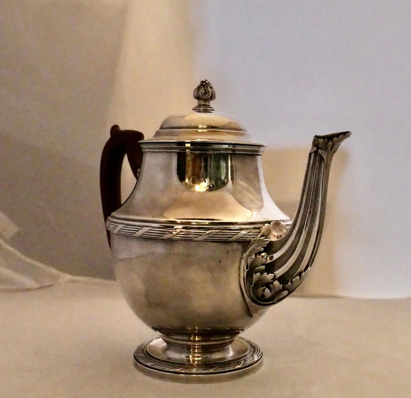 Georges Fouquet Lapar Sterling Silver Tea Pot: Georges Fouquet Lapar Sterling Silver Tea Pot Creator: Georges Fouquet-Lapar (Designer) Dimensions: Height: 8.88 in (22.56 cm)Diameter: 9 in (22.86 cm) Style: Art Deco (Of the Period) Materials and Te