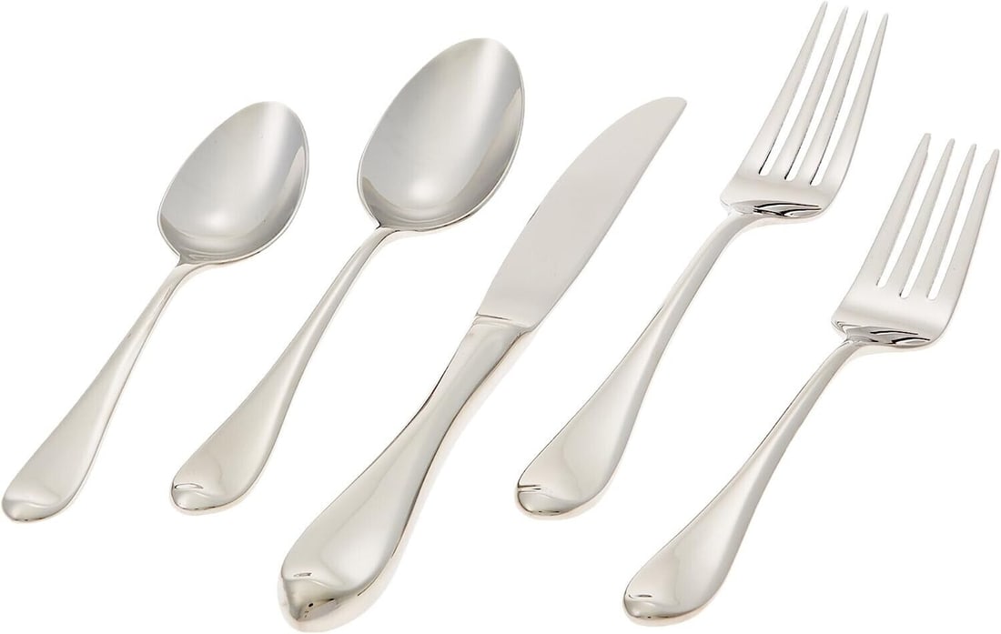 Studio by Gorham Stainless Steel Flatware Set for 8 Service 45 Piece - New: Studio by Gorham Stainless Steel Flatware Set for 8 Service 45 Piece - New Brand: Gorham Type: Set Material: Stainless Steel The studio 45-piece serving set by gorham exhibits a sleek design with clas