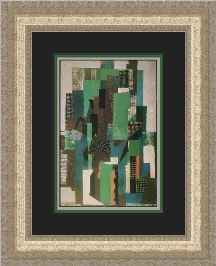 Pablo Picasso Man Leaning on a Table Custom Framed Print: Pablo Picasso Man Leaning on a Table Custom Framed Print Unit Of Sale: Single Piece Artist: Pablo Picasso Size: Medium Item Length: 17 in Region Of Origin: United States Framing: Matted & Framed Perso