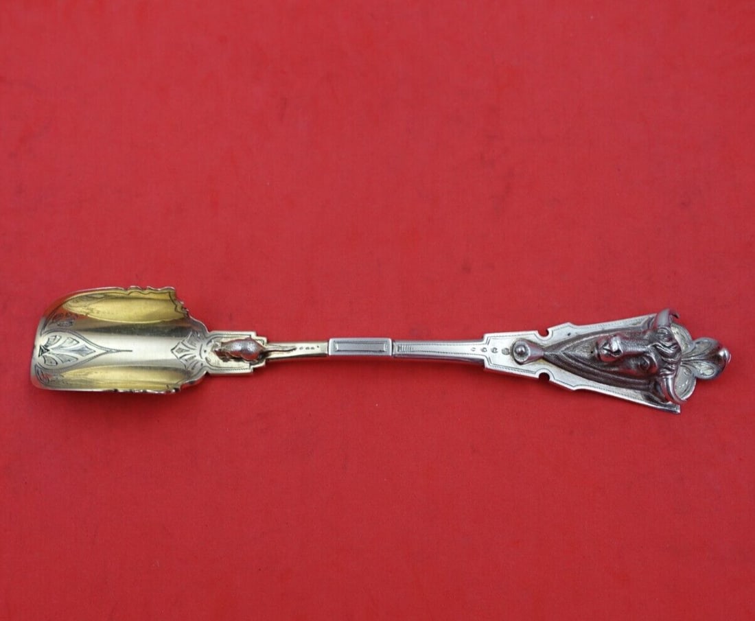 Bull by George Sharp Sterling Silver Cheese Scoop GW BC w/Mouse 8" Figural: Bull by George Sharp Sterling Silver Cheese Scoop GW BC w/Mouse 8" Figural Seller Notes: " Excellent condition" Brand: George Sharp Pattern: Bull Composition: Sterling Silver Type: Serving Spoon Maker