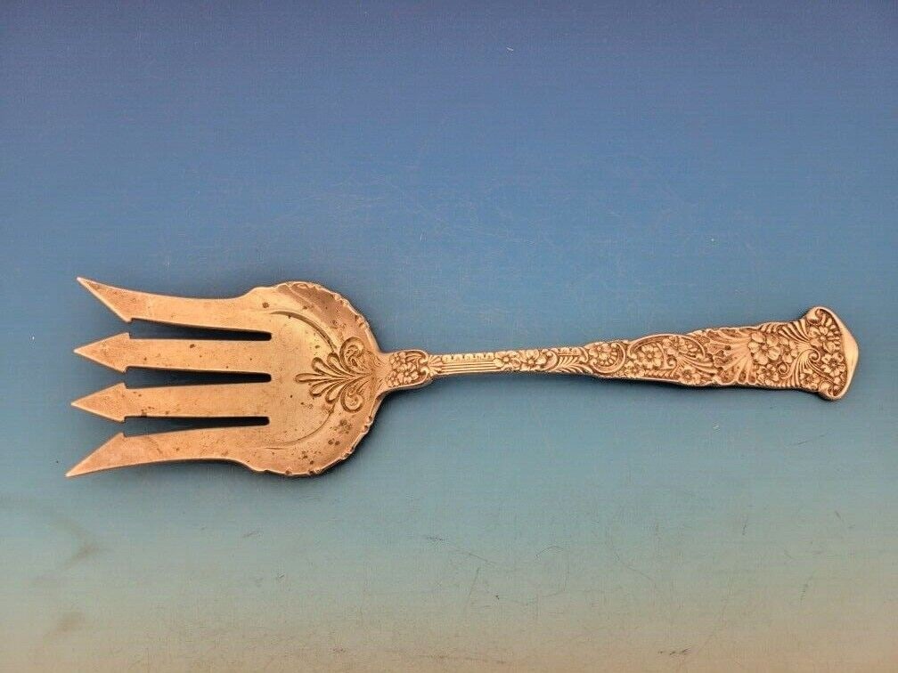 Pattern Unknown By Frank Smith Sterling Silver Vegetable Serving Fork 8 3/4": Pattern Unknown By Frank Smith Sterling Silver Vegetable Serving Fork 8 3/4" Maker: Frank Smith Composition: Sterling Silver Age: Unknown Type: Serving Fork Pattern unknown by frank smith sterling sil