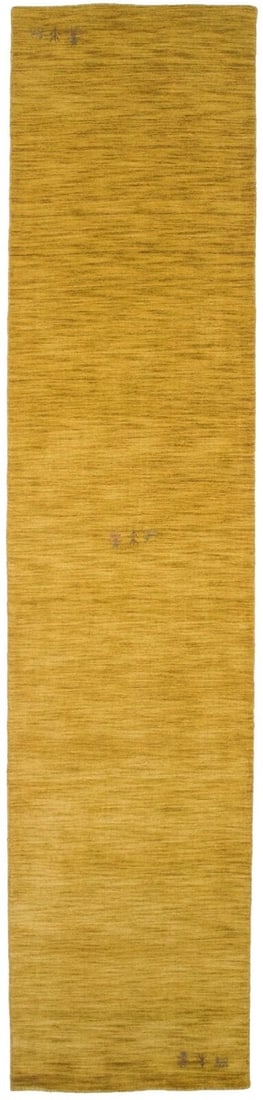 2'6x12 ft Hand-Loomed Solid Gold Modern Runner Rug Oriental Hallway Carpet: 2'6x12 ft Hand-Loomed Solid Gold Modern Runner Rug Oriental Hallway Carpet Free continental US Shipping 'Type: Runners Color: Gold Size: 11"10 X 2"6 Ft Material: Wool Production Technique: Knotted Ite