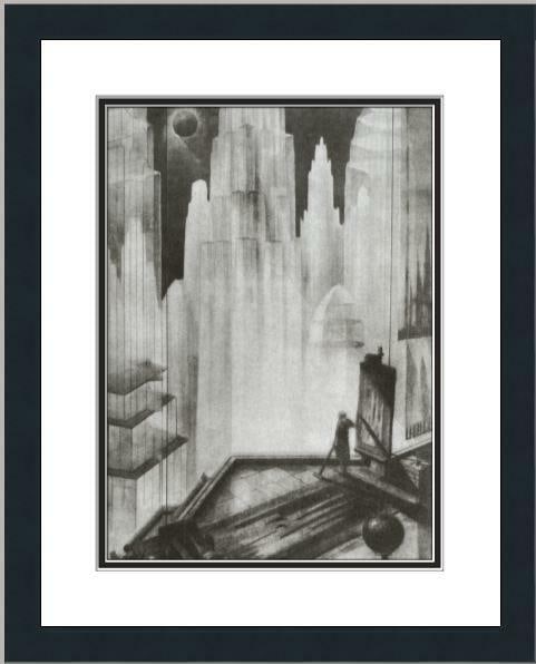 Hugh Ferriss - Class Custom Gallery Framed Print: Hugh Ferriss - Class Custom Gallery Framed Print Features: Framed Matted Region Of Origin: united states Item Width: 13 in Title: Class Production Technique: Lithography Item Length: 13 in Item Height
