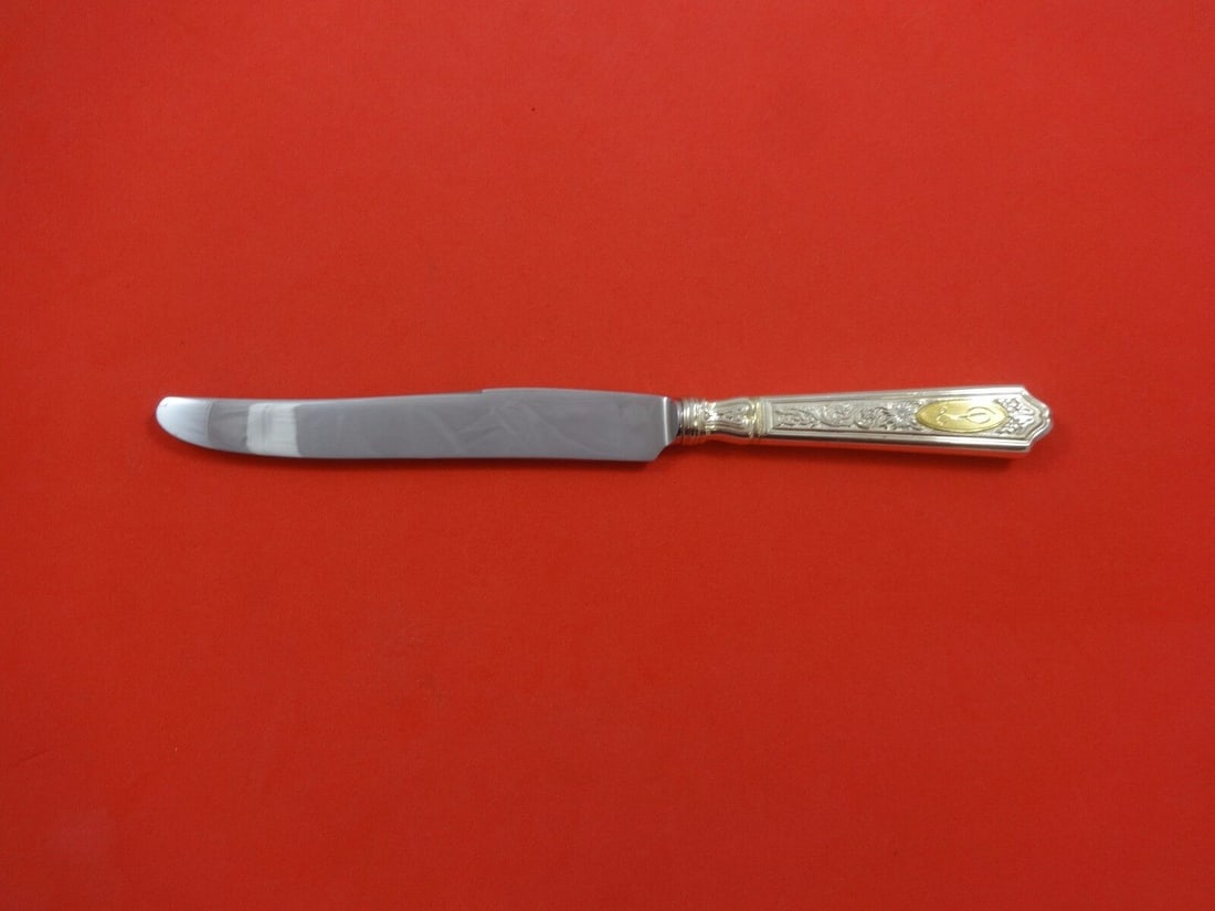 Saint Dunstan Chased Gold by Gorham Sterling Silver Dinner Knife 9 5/8": Saint Dunstan Chased Gold by Gorham Sterling Silver Dinner Knife 9 5/8" Pattern: Saint Dunstan Chased Gold Brand: Gorham Type: Knife Composition: Sterling Silver Maker: Gorham Saint dunstan chased gol