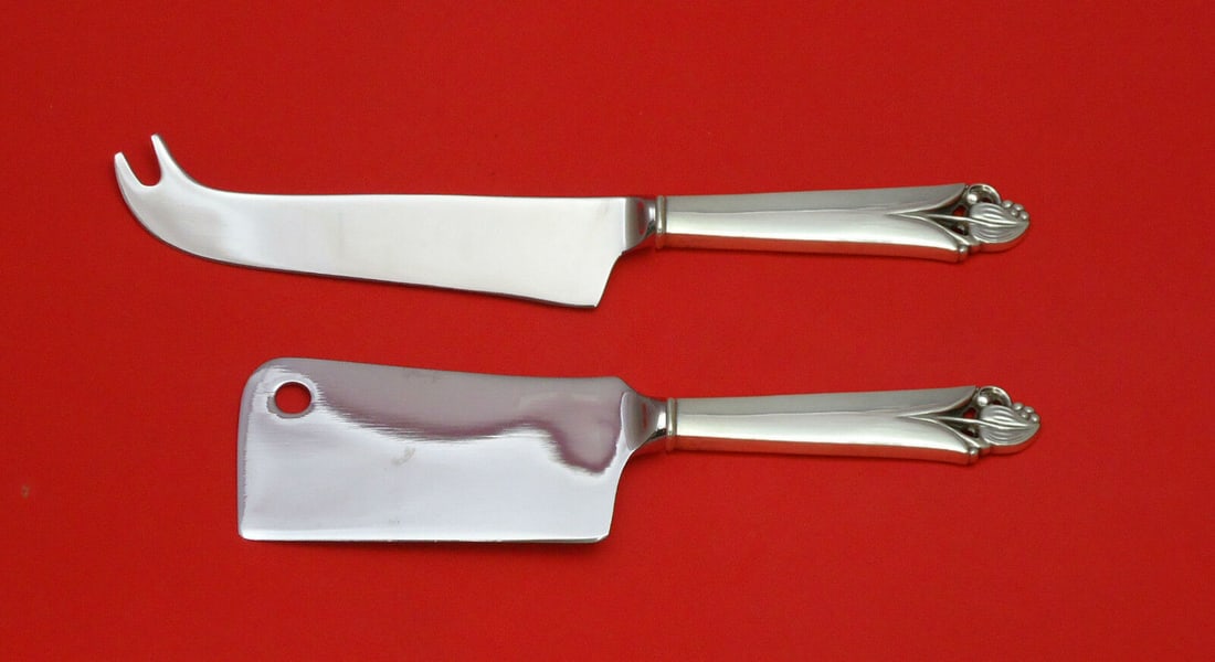 Woodlily by Frank Smith Sterling Silver Cheese Serving Set 2pc HHWS Custom Made: Woodlily by Frank Smith Sterling Silver Cheese Serving Set 2pc HHWS Custom Made Composition: Sterling Silver Maker: Frank Smith Woodlily by frank smith sterling silver custom made hollow handle with s