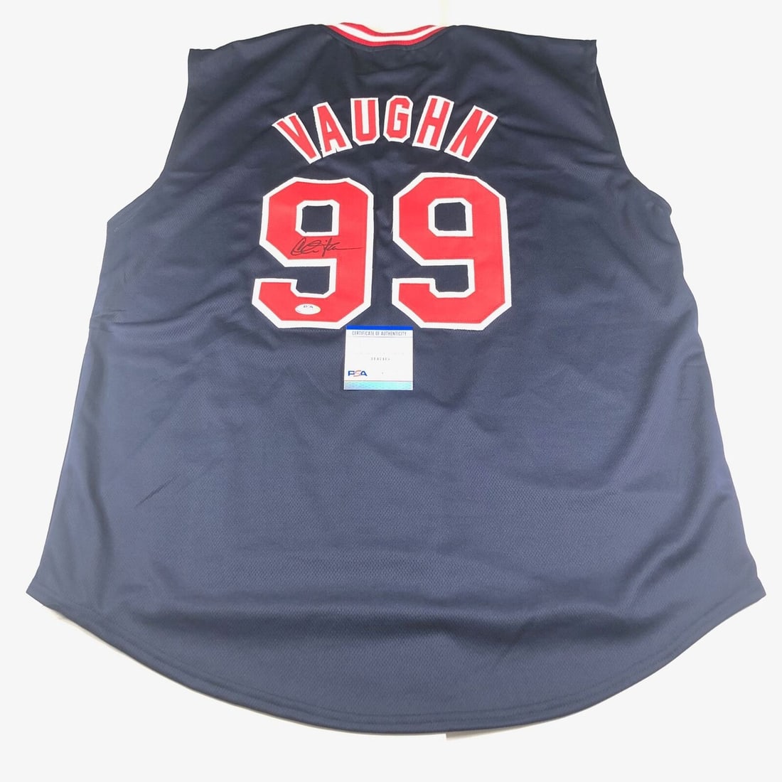 Charlie Sheen signed jersey PSA/DNA Cleveland Autographed Major League: Charlie Sheen signed jersey PSA/DNA Cleveland Autographed Major League Pre-Owned While the lot images are representative of the item, the size, placement and strength of the signature may vary. Each i