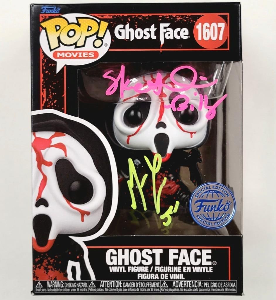 Matthew Lillard & Skeet Ulrich signed Scream Ghost Face Funko Pop! auto (A) BAS: Matthew Lillard & Skeet Ulrich signed Scream Ghost Face Funko Pop! auto (A) BAS Industry: Movies Original/Reproduction: Original Autograph Authentication: Beckett Movie: Scream Signed: Yes While the l