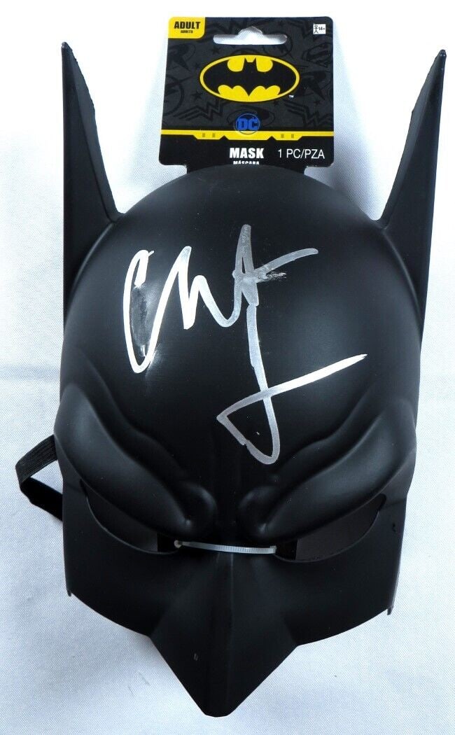 Christian Bale Signed Autographed Batman Mask The Dark Knight PSA: Christian Bale Signed Autographed Batman Mask The Dark Knight PSA Industry: Movies Original/Reproduction: Original Signed By: Christian Bale Autograph Authentication: Professional Sports (PSA/DNA) Pla