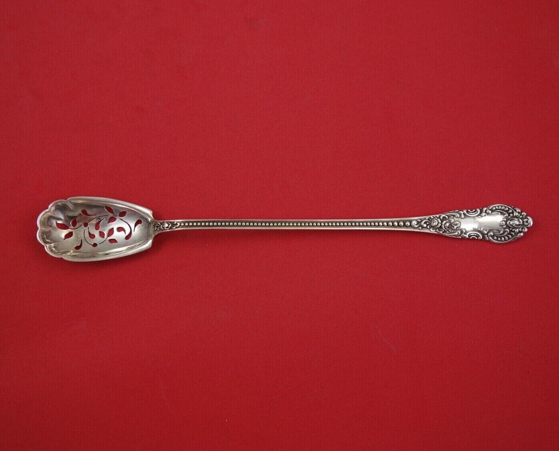 Apollo by Knowles and Mount Vernon Sterling Silver Olive Spoon Long Flowers Orig: Apollo by Knowles and Mount Vernon Sterling Silver Olive Spoon Long Flowers Orig Seller Notes: " Excellent condition" Maker: Mount Vernon Composition: Sterling Silver Brand: Knowles Pattern: Apollo Ty