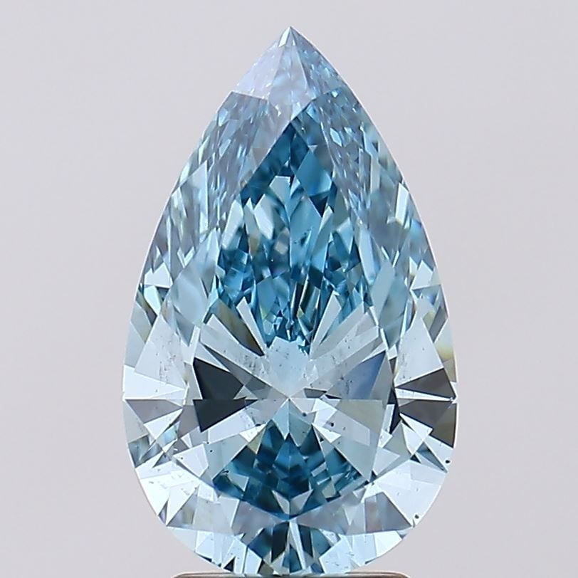 Loose Diamond - PEAR 3.07ct Fancy Vivid Blue SI1: Loose Diamond - PEAR 3.07ct Fancy Vivid Blue SI1 Source: This is a real non-mined Diamond that has been grown in a lab Shape: PEAR Carats: 3.07 Color: Fancy Vivid Blue Certification: IGI Video: