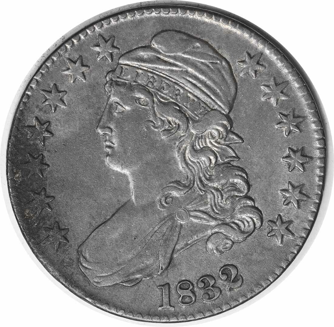 1832 Bust Half Dollar Small Letters AU Uncertified #212: 1832 Bust Half Dollar Small Letters AU Uncertified #212 Certification: Uncertified Circulated/Uncirculated: Circulated Year: 1832 Mint Location: Philadelphia Km Number: 37 Denomination: 50C Compositio