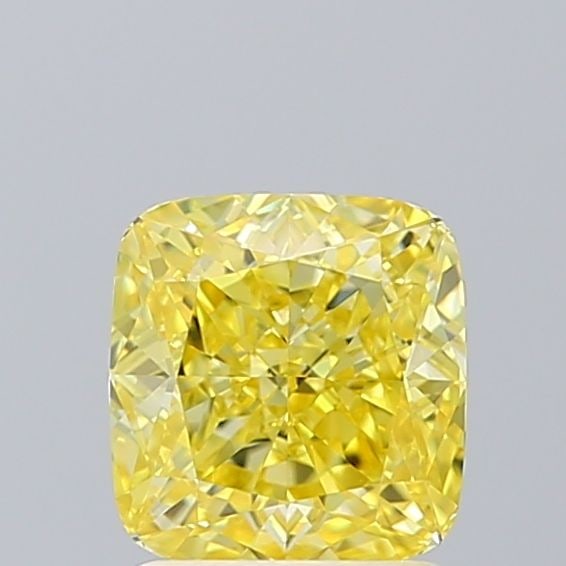 Loose Diamond - CUSHION BRILLIANT 1.51ct Fancy Vivid Yellow VVS1: Loose Diamond - CUSHION BRILLIANT 1.51ct Fancy Vivid Yellow VVS1 Source: This is a real non-mined Diamond that has been grown in a lab Shape: CUSHION BRILLIANT Carats: 1.51 Color: Fancy Vivid Yellow C