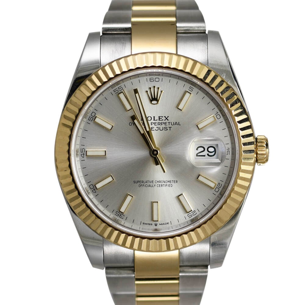 Men's Rolex Two Tone Datejust Chromalight MDL 126333 2019: Men's Rolex Two Tone Datejust Chromalight MDL 126333 2019 Movement: Automatic Dial Color: Slate Case Size: 41mm Band Material: 18k Yellow Gold & Stainless Steel Type: Wristwatch Style: Luxury With Ori