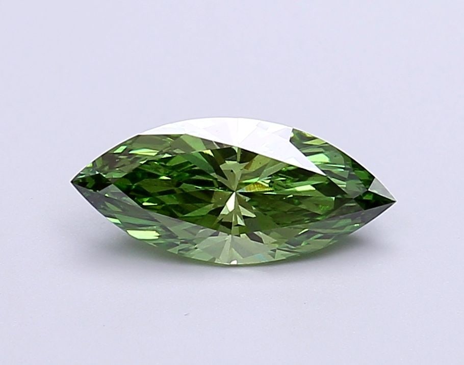 Loose Diamond - MARQUISE 1.0ct Fancy Vivid Green VS1: Loose Diamond - MARQUISE 1.0ct Fancy Vivid Green VS1 Source: This is a real non-mined Diamond that has been grown in a lab Shape: MARQUISE Carats: 1.0 Color: Fancy Vivid Green Certification: IGI The B