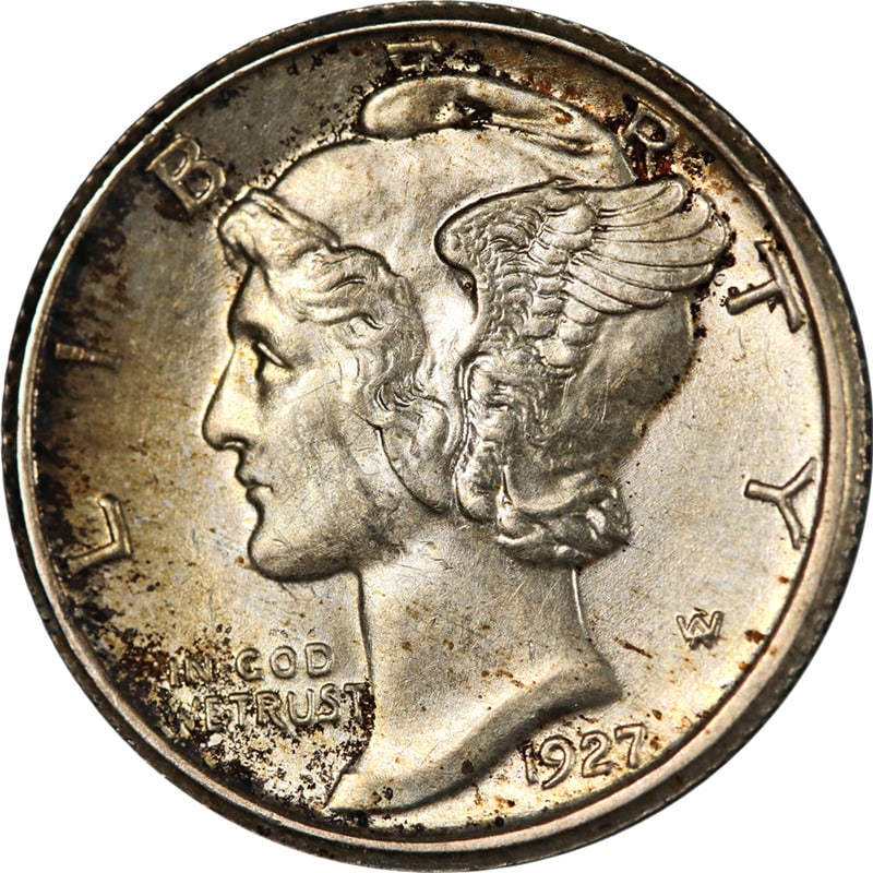 1927-S Mercury Dime Nice Unc Nice Eye Appeal Strong Strike: 1927-S Mercury Dime Nice Unc Nice Eye Appeal Strong Strike Certification: Uncertified Circulated/Uncirculated: Uncirculated Mint Location: San Francisco Grade: Nice Unc Composition: Silver Year: 1927 