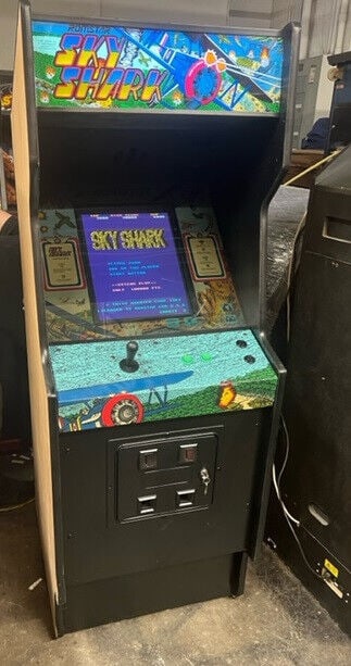 SKY SHARK ARCADE MACHINE by ROMSTAR 1987 (Excellent Condition) *RARE*: SKY SHARK ARCADE MACHINE by ROMSTAR 1987 (Excellent Condition) *RARE* Romstar: SKY SHARK Year: 1987 SKY SHARK ARCADE MACHINE by ROMSTAR 1987 SKY SHARK ARCADE MACHINE by ROMSTAR 1987 is rare to come ac