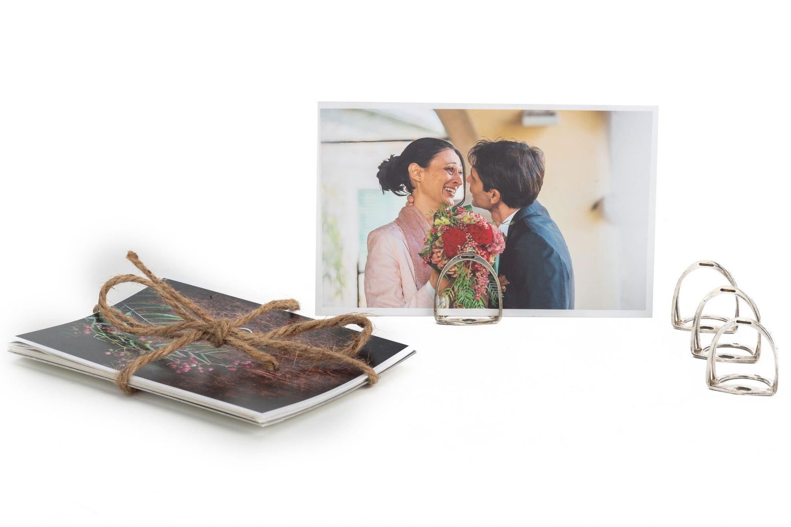 Hermes Sterling Silver Place Holders Set of Four: Hermes Sterling Silver Place Holders Set of Four Designer: Hermes. Dimensions: Height: 2 in (5.08 cm)Length: 2 in (5.08 cm). Place of Origin: France. Period: 21st Century. Good Specifications Designer