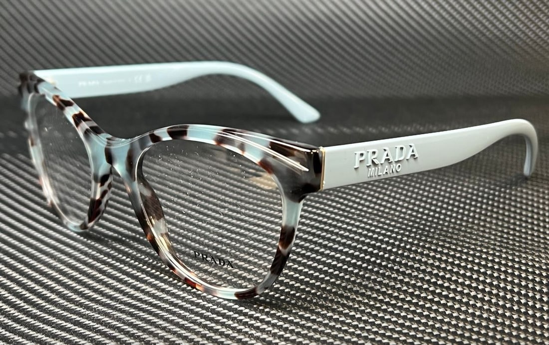 PRADA 05WV Blue Brown Havana Women's 53mm Eyeglasses: PRADA 05WV Blue Brown Havana Women's 53mm Eyeglasses These PRADA PR 05WV 05H1O1 eyeglasses feature a stylish Blue Brown Havana frame. Designed specifically for women, they offer a chic and sophisticat