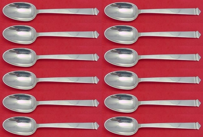 Hampton by Tiffany & Co. Sterling Silver Place Soup Spoon 12-Piece Set: Hampton by Tiffany & Co. Sterling Silver Place Soup Spoon 12-Piece Set This exquisite 12-piece set of Hampton by Tiffany and Co. Sterling Silver Place Soup Spoons measures 7 1/4 inches each. Crafted f