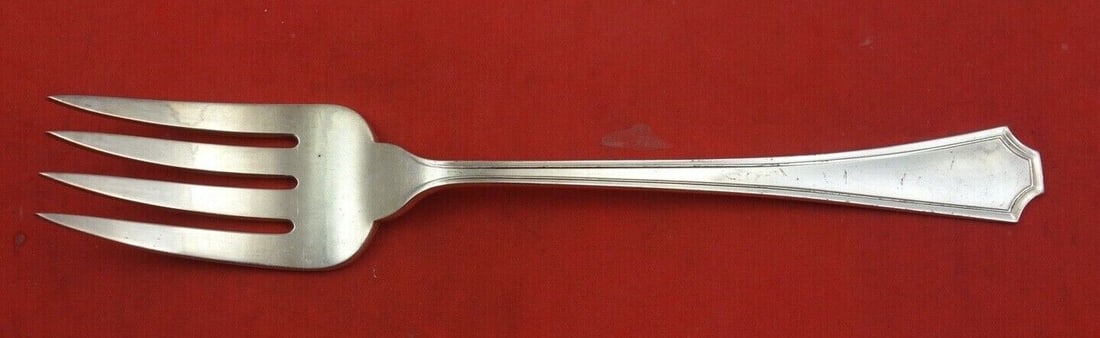 Kuyeda Sterling Silver Serving Spoon Fairfax Style 9 Inch: Kuyeda Sterling Silver Serving Spoon Fairfax Style 9 Inch This Kuyeda Sterling Silver Cold Meat Fork features the elegant Fairfax style, crafted from 930 silver circa 1960. Measuring 9 inches in lengt