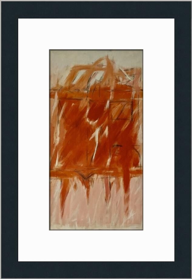 Jack Tworkov Duo II Abstract Expressionism Print, 2013: Jack Tworkov Duo II Abstract Expressionism Print, 2013 This custom framed print titled "Duo II" by artist Jack Tworkov showcases the essence of Abstract Expressionism. Measuring 12 in x 17 in with a p