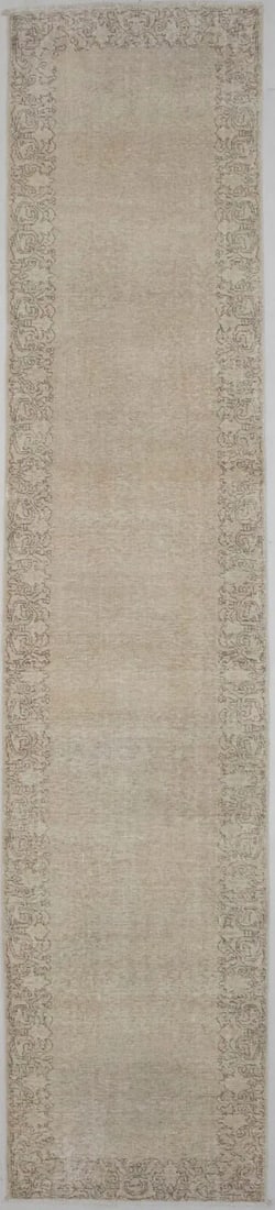 Vintage Hand-Knotted Wool Runner Rug 3ft x 13ft Floral Design: Vintage Hand-Knotted Wool Runner Rug 3ft x 13ft Floral Design Enhance your hallway with this exquisite hand-knotted antique Oriental runner rug, measuring 3 ft x 13 ft. Crafted from high-quality wool,