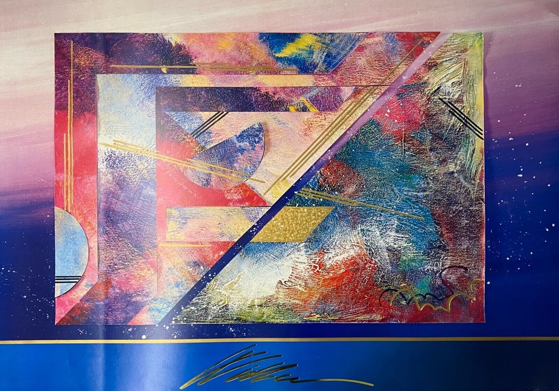 Large Abstract Art Print Multi-Color 39x28 Unframed: Large Abstract Art Print Multi-Color 39x28 Unframed Discover this stunning ABSTRACT Large Poster, a captivating piece of art from the late 20th century. Created between 1970 and 1989, this unframed of