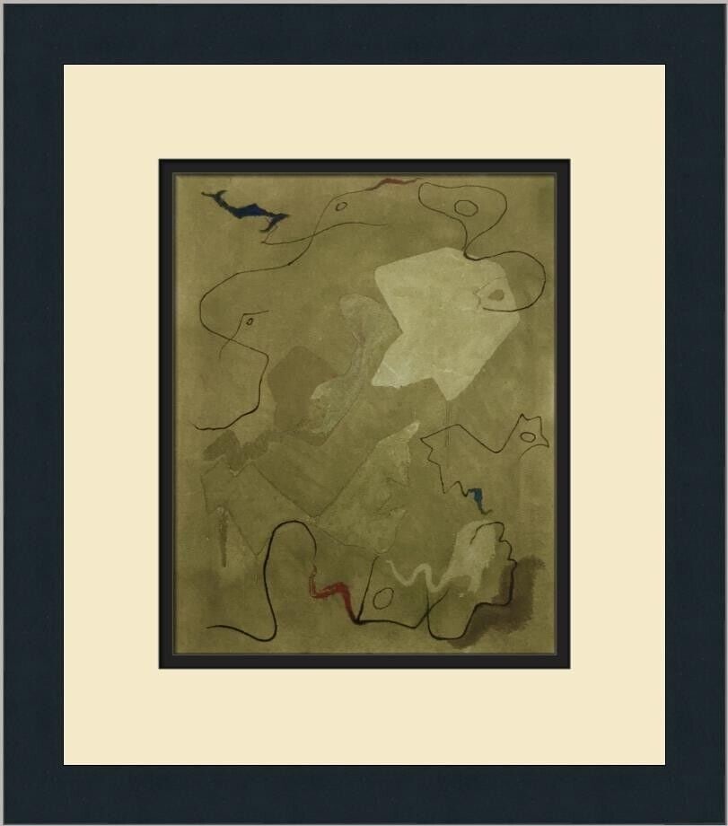 Andre Masson The Villagers Medium Print 2002: Andre Masson The Villagers Medium Print 2002 This stunning custom framed print titled "The Villagers" by artist Andre Masson showcases a surrealistic style, capturing the essence of contemporary art f