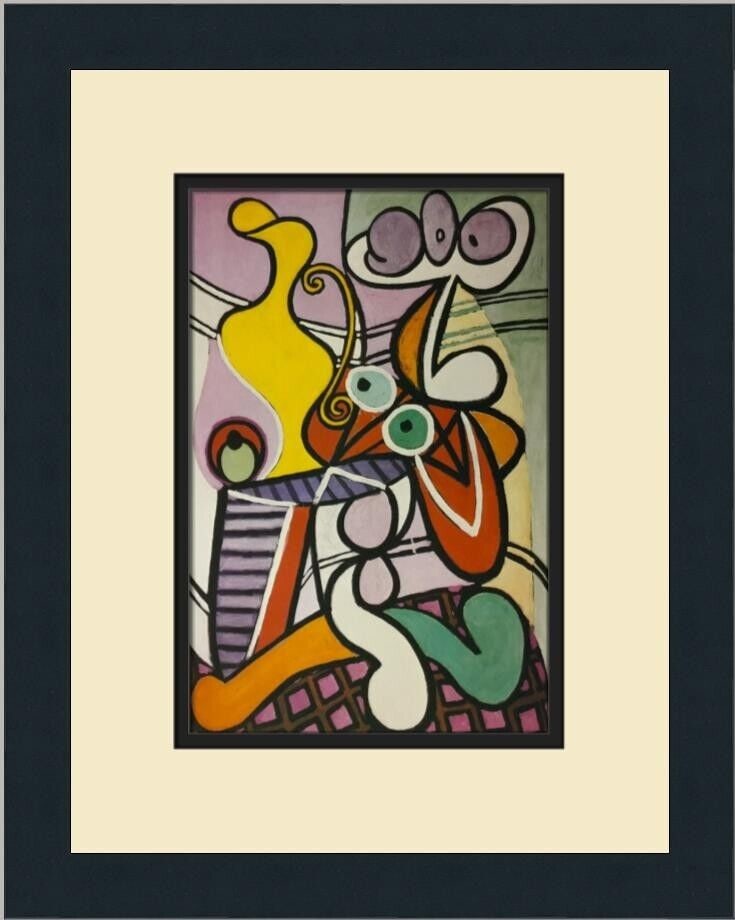Pablo Picasso Still Life on a Pedastal Table Print, 1993: Pablo Picasso Still Life on a Pedastal Table Print, 1993 This stunning custom framed print titled "Still Life on a Pedestal Table" by the renowned artist Pablo Picasso showcases a beautiful blend of A