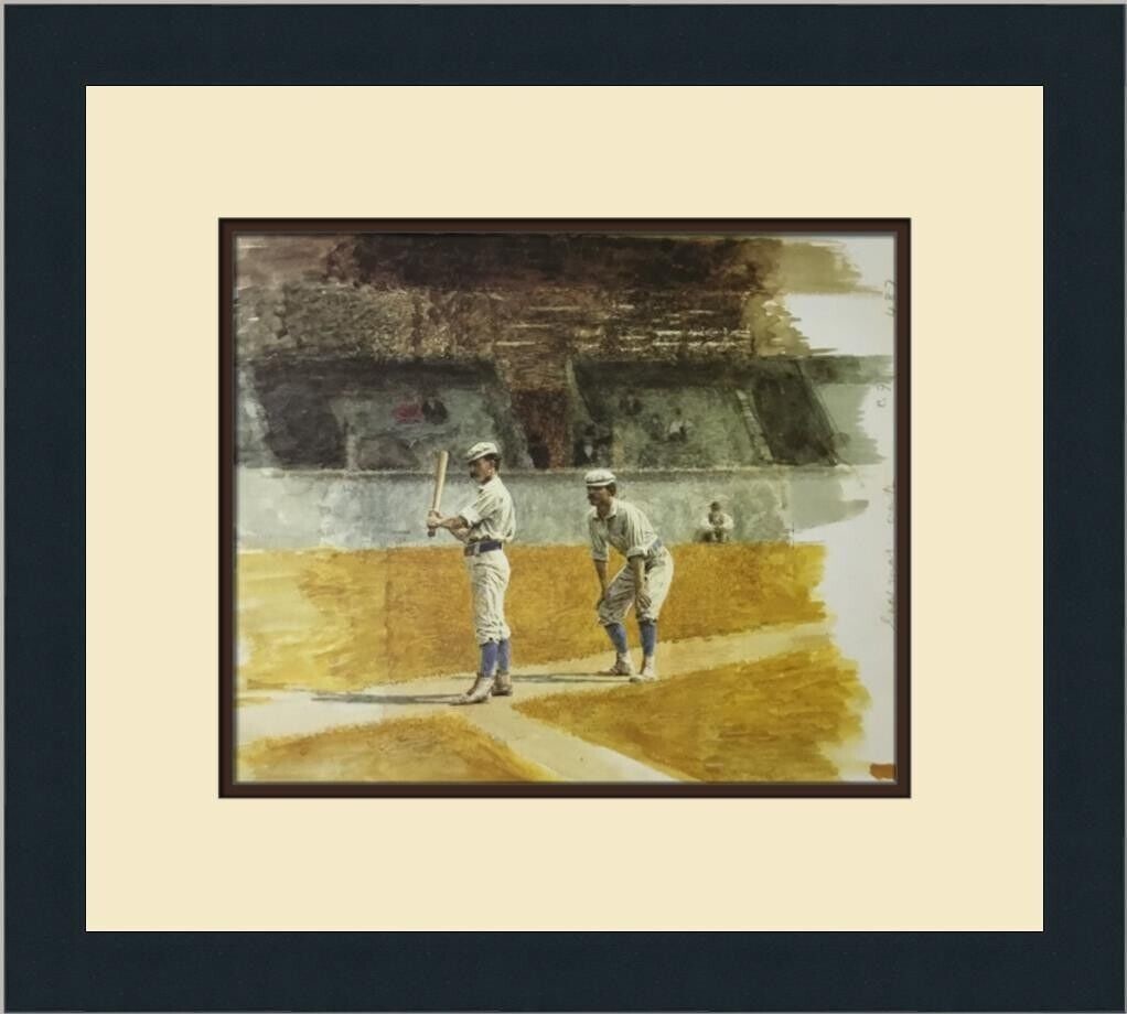 Thomas Eakins Baseball Players Practicing Offset Lithograph Print: Thomas Eakins Baseball Players Practicing Offset Lithograph Print This exquisite print titled "Baseball Players Practicing" by renowned artist Thomas Eakins captures the essence of sports through the