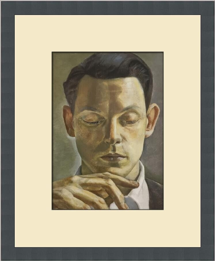 Lucian Freud A Writer Print Custom Framed Art 2003: Lucian Freud A Writer Print Custom Framed Art 2003 This custom framed print titled "A Writer" showcases the distinctive artistry of Lucian Freud, renowned for his contributions to realism and surreali