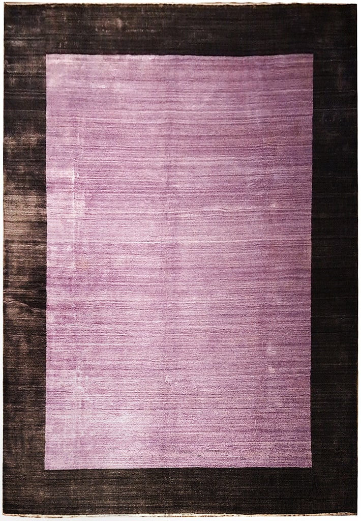 Handmade Wool Area Rug 9 x 12 Modern Lavender Purple: Handmade Wool Area Rug 9 x 12 Modern Lavender Purple Enhance your living space with this exquisite 9 x 12 area rug, meticulously handmade from soft wool. Featuring a modern pattern in a stunning laven