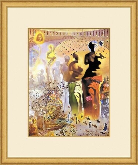 Salvador Dali Hallucinogenous Bullfighter Custom Framed Surrealist Print 14x16: Salvador Dali Hallucinogenous Bullfighter Custom Framed Surrealist Print 14x16 This captivating custom framed print titled "Hallucinogenous Bullfighter" by the renowned artist Salvador Dali is a stunn
